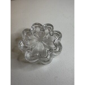 Beautiful Bohemia Crystal 4‎ Four Leaf Clover Dresser / Trinket Box - Excellent